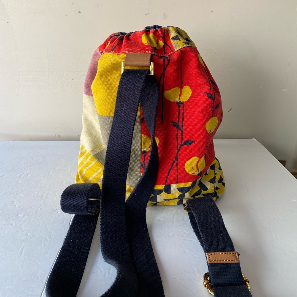 Tory Burch Rare Patchwork Printed Canvas Drawstri… - image 4